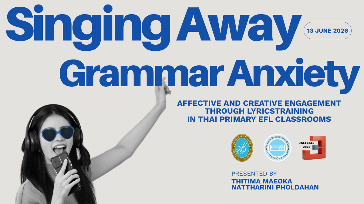 Title slide from Singing Away Grammar Anxiety